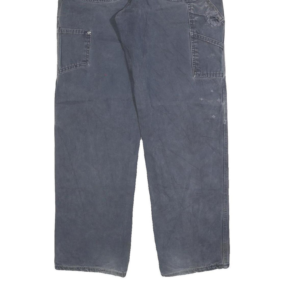 DICKIES Mens Jeans Blue Regular Straight Denim W36 L34 Workwear Zip Closure