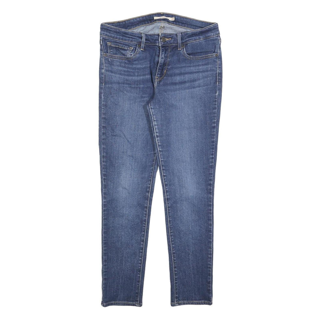 LEVI'S 711 Womens Slim Blue Denim Light W28 L26 Zip Jeans