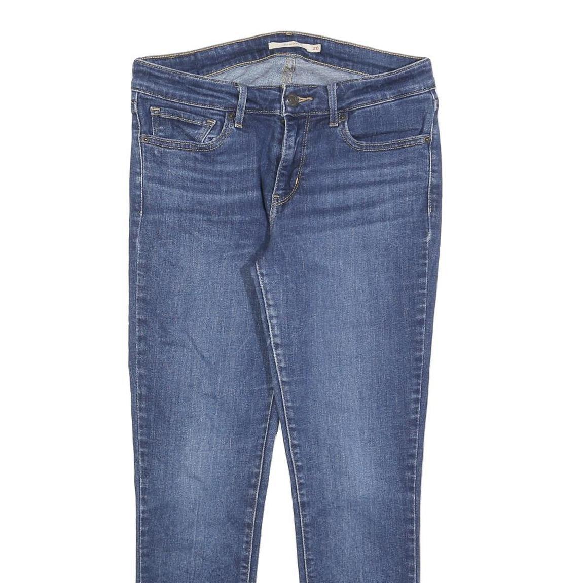 LEVI'S 711 Womens Slim Blue Denim Light W28 L26 Zip Jeans