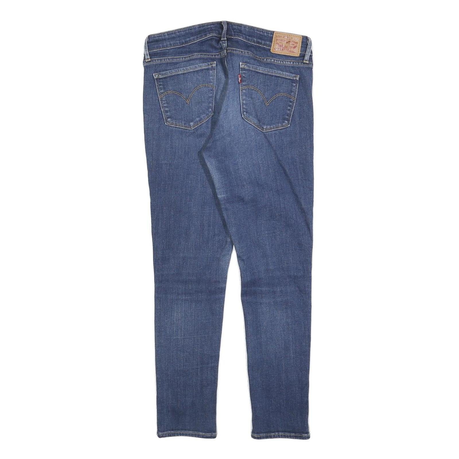 LEVI'S 711 Womens Slim Blue Denim Light W28 L26 Zip Jeans