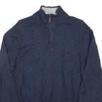 NAUTICA Mens Jumper Black 1/4 Zip Tight Knit L
