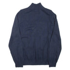 NAUTICA Mens Jumper Black 1/4 Zip Tight Knit L