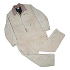 CARHARTT Mens Beige Cotton Loose Fit Dungarees 3XL W50 L28 Workwear Coverall