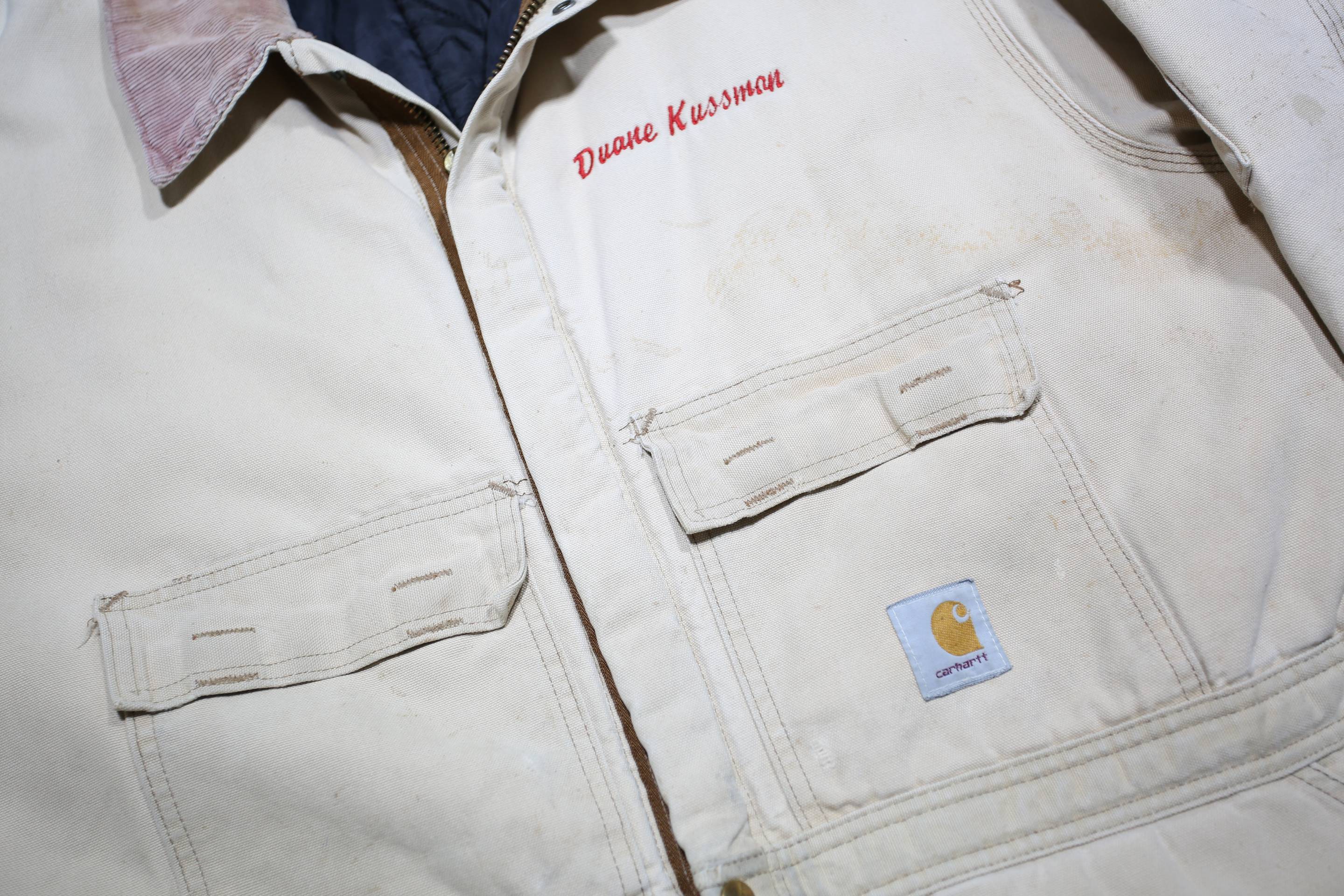 CARHARTT Mens Beige Cotton Loose Fit Dungarees 3XL W50 L28 Workwear Coverall