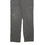 CARHARTT Mens Cotton Blend Grey Regular Straight Trousers W36 L34 Workwear