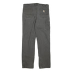 CARHARTT Mens Cotton Blend Grey Regular Straight Trousers W36 L34 Workwear