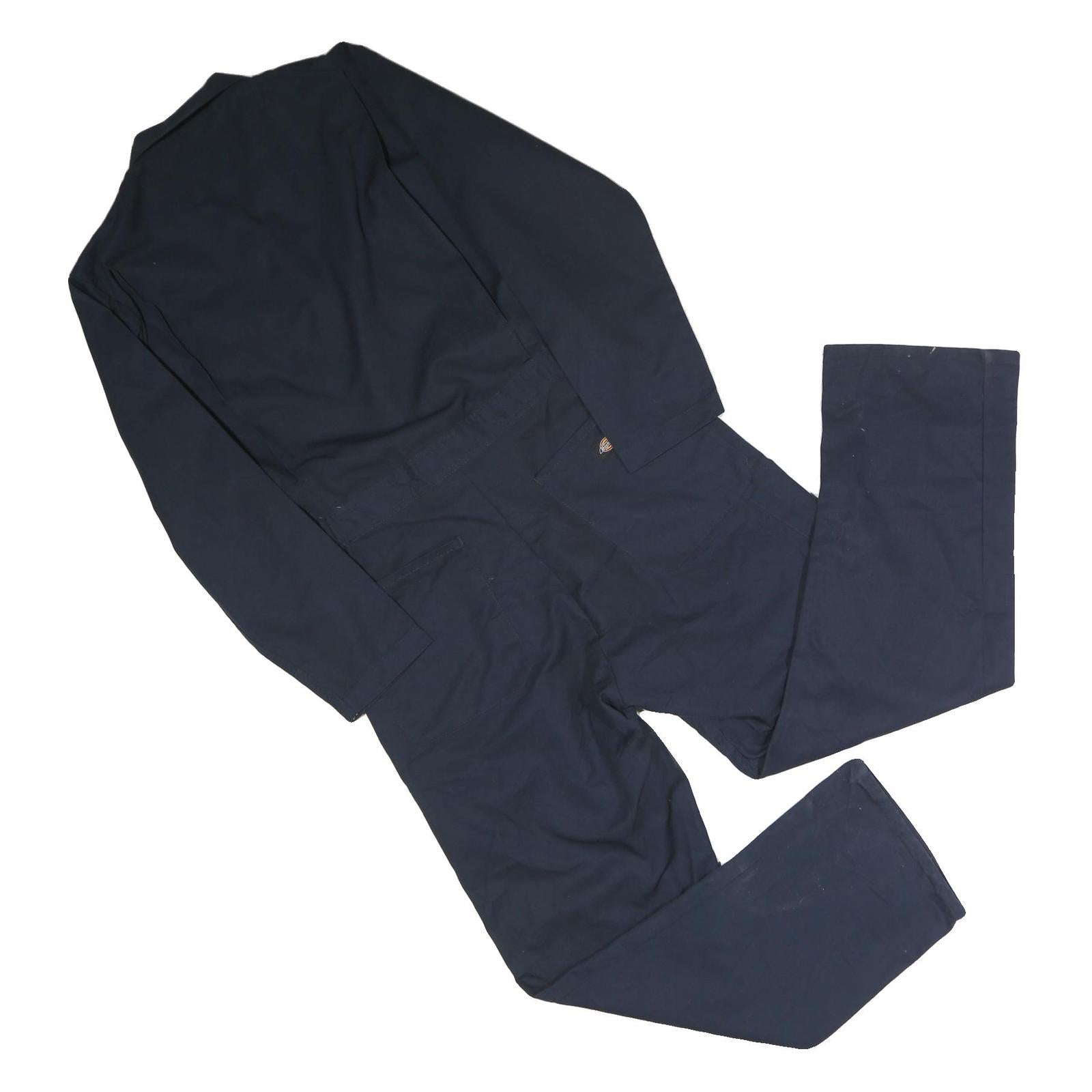 DICKIES Mens Navy Blue Cotton Blend Classic Dungarees M W36 L29 Workwear Overall