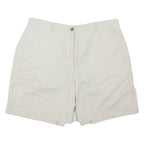 LIZ CLAIBORNE Petite Womens Chino Shorts White L W36