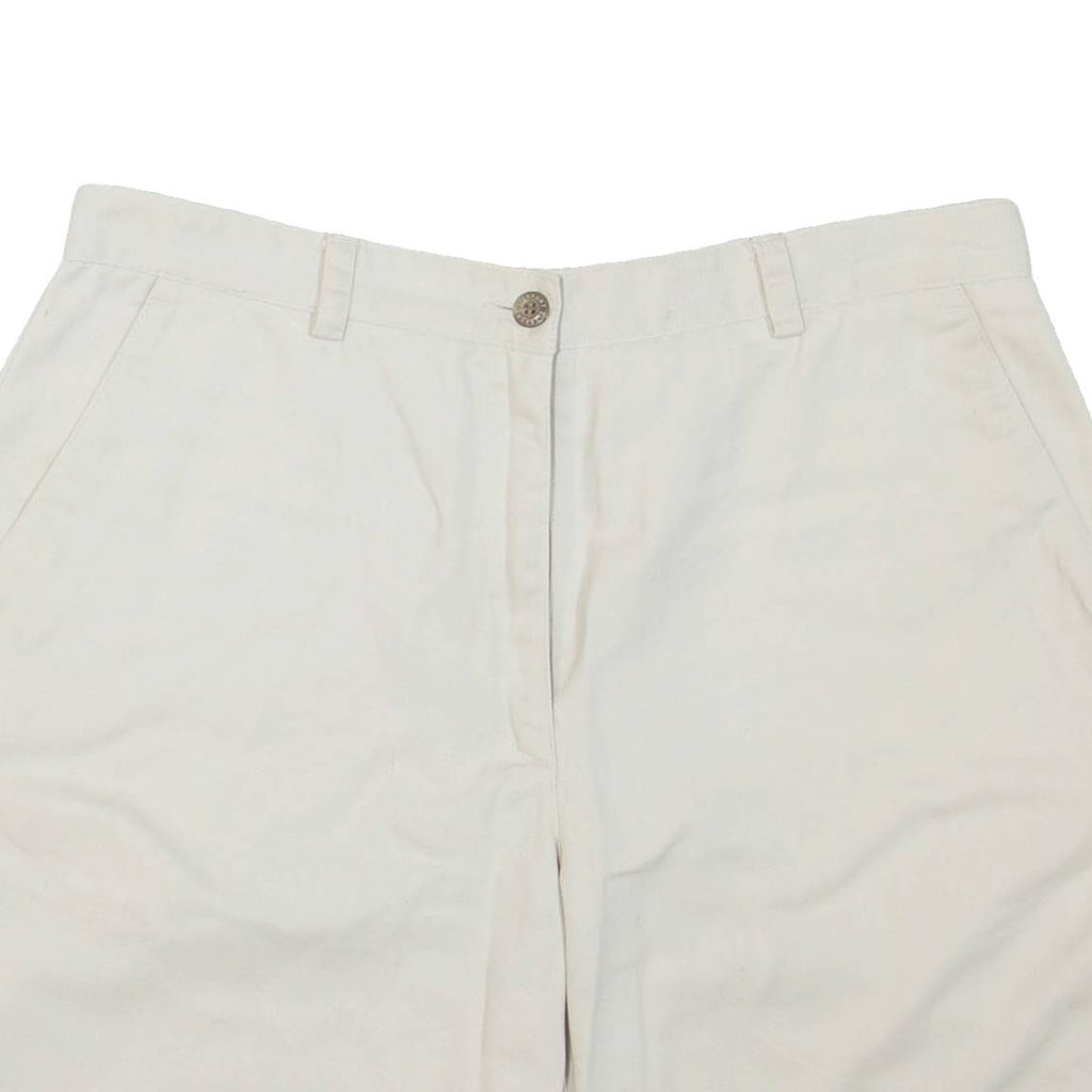 LIZ CLAIBORNE Petite Womens Chino Shorts White L W36
