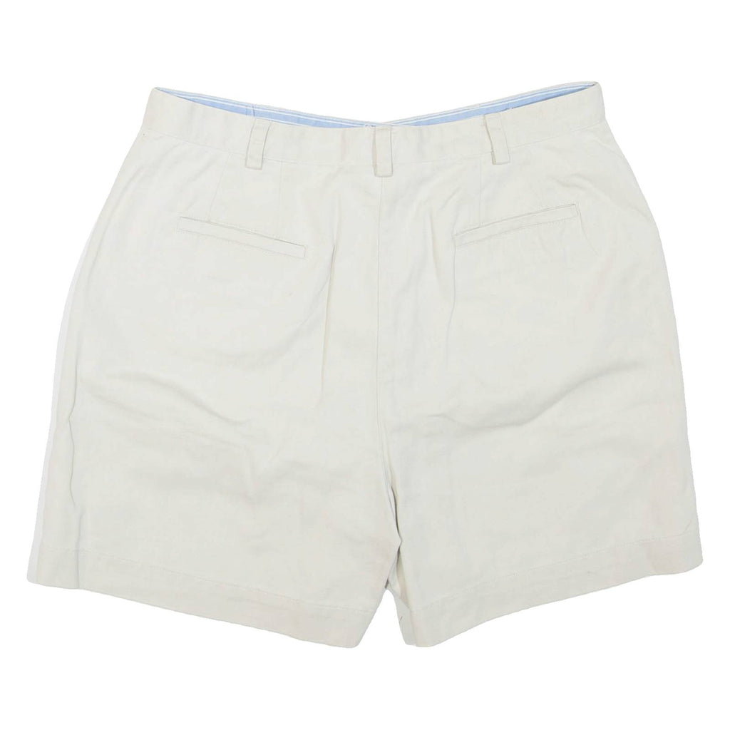 LIZ CLAIBORNE Petite Womens Chino Shorts White L W36