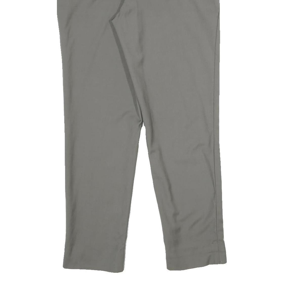 THEORY Womens Wool Grey Regular Fit Straight Leg Trousers W30 L28 Smart Workwear