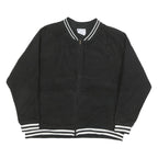 CHAMPION Mens Black Polyester Blend Zip Jacket 2XL Plain Sportswear Casual