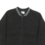 CHAMPION Mens Black Polyester Blend Zip Jacket 2XL Plain Sportswear Casual