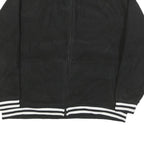 CHAMPION Mens Black Polyester Blend Zip Jacket 2XL Plain Sportswear Casual