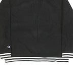 CHAMPION Mens Black Polyester Blend Zip Jacket 2XL Plain Sportswear Casual