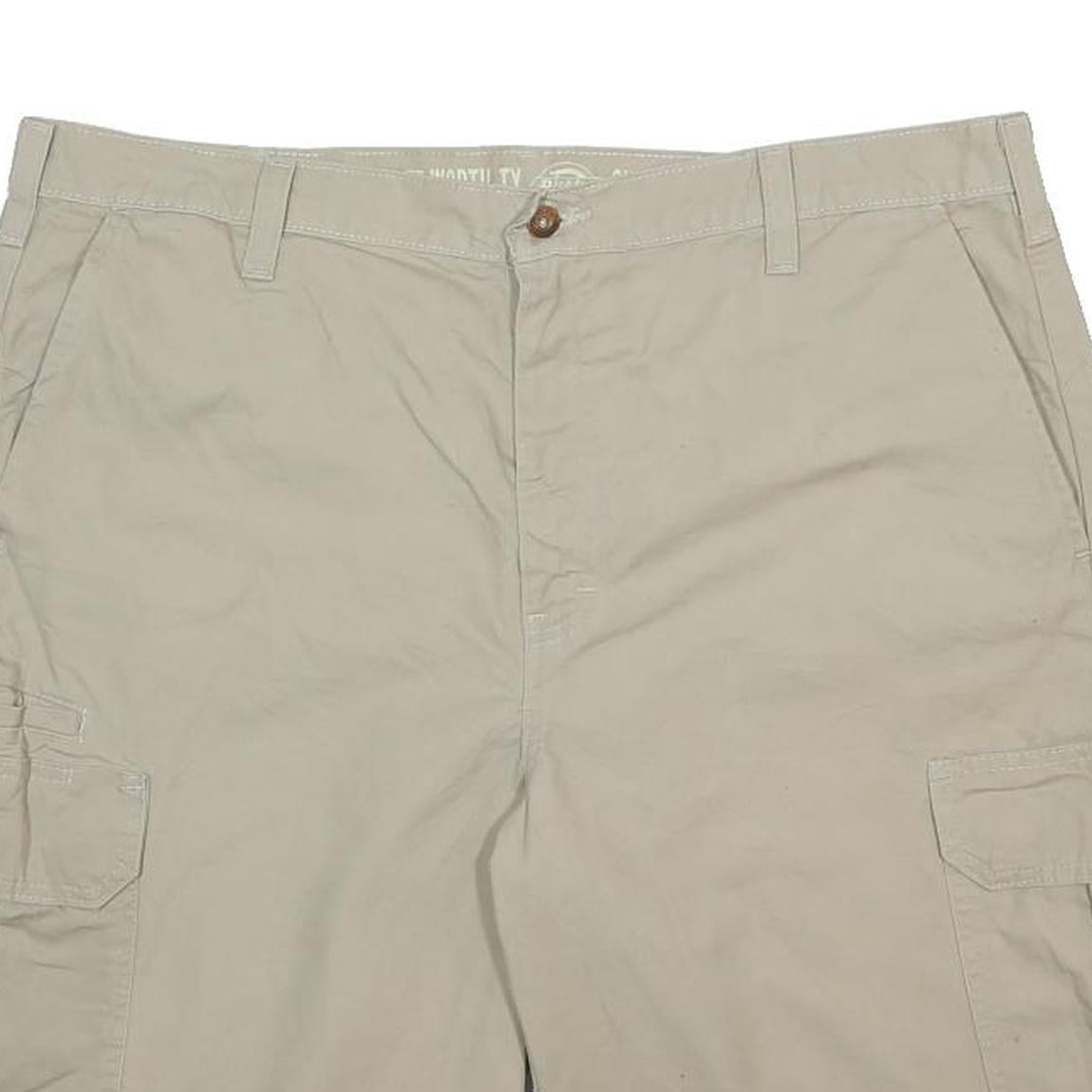 DICKIES Mens Shorts Beige Casual Cargo XL W38 Durable Cotton Blend Pockets