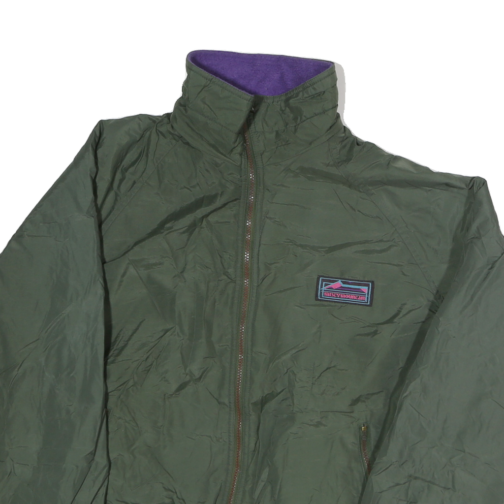 MISTY MOUNTAIN Womens Green & Purple Zip Jacket XL Polyester Plain Reversible