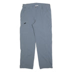 VARANUS Mens Relaxed Blue Polyester Blend Zip Trousers W34 L30 Casual Outdoor
