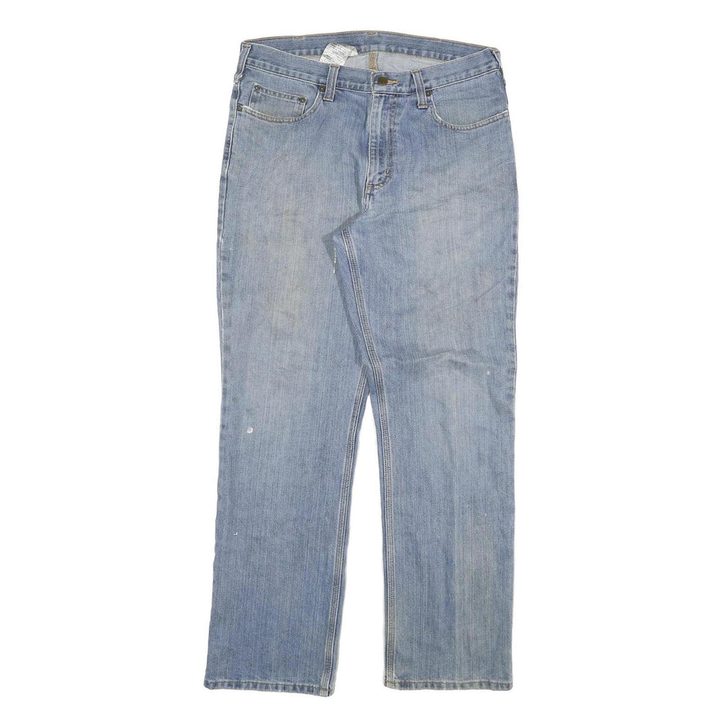 CARHARTT Mens Jeans Blue Regular Straight Denim Medium W32 L34 Durable Workwear