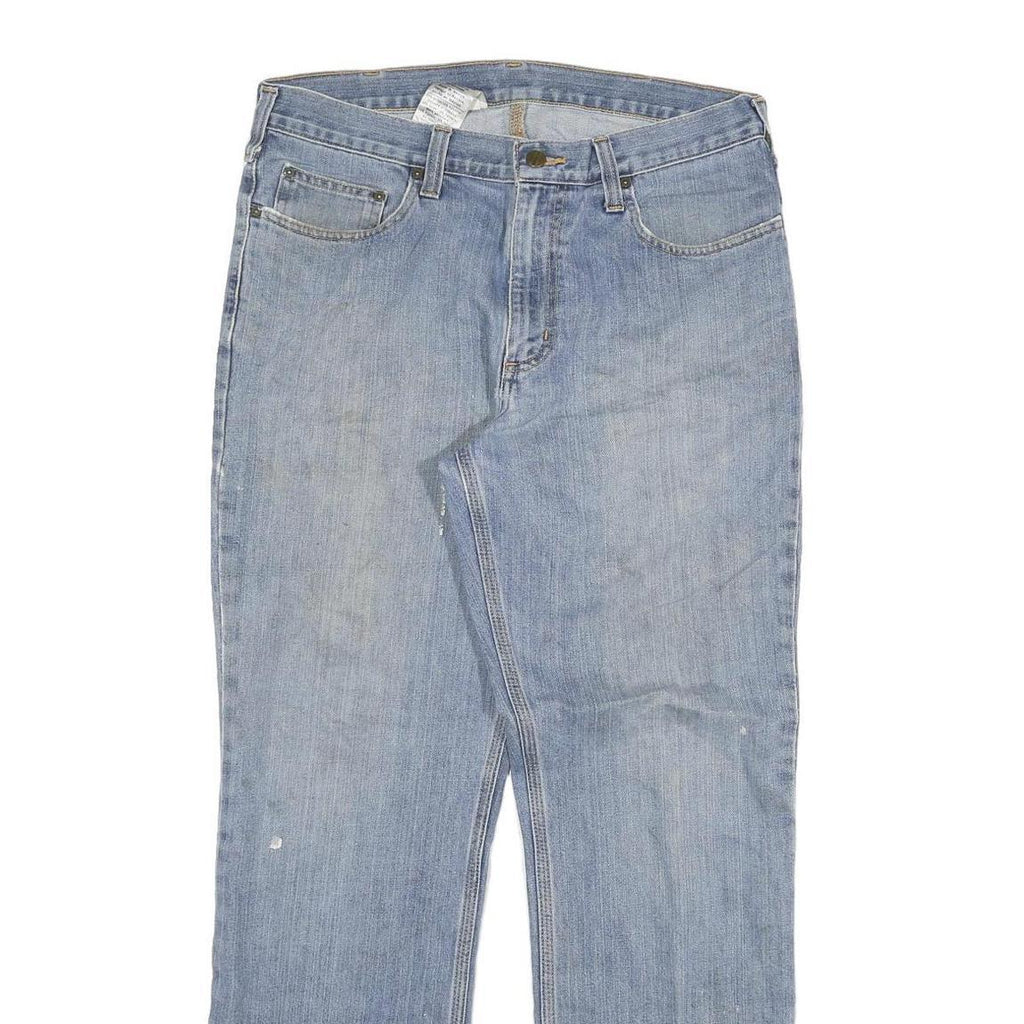 CARHARTT Mens Jeans Blue Regular Straight Denim Medium W32 L34 Durable Workwear