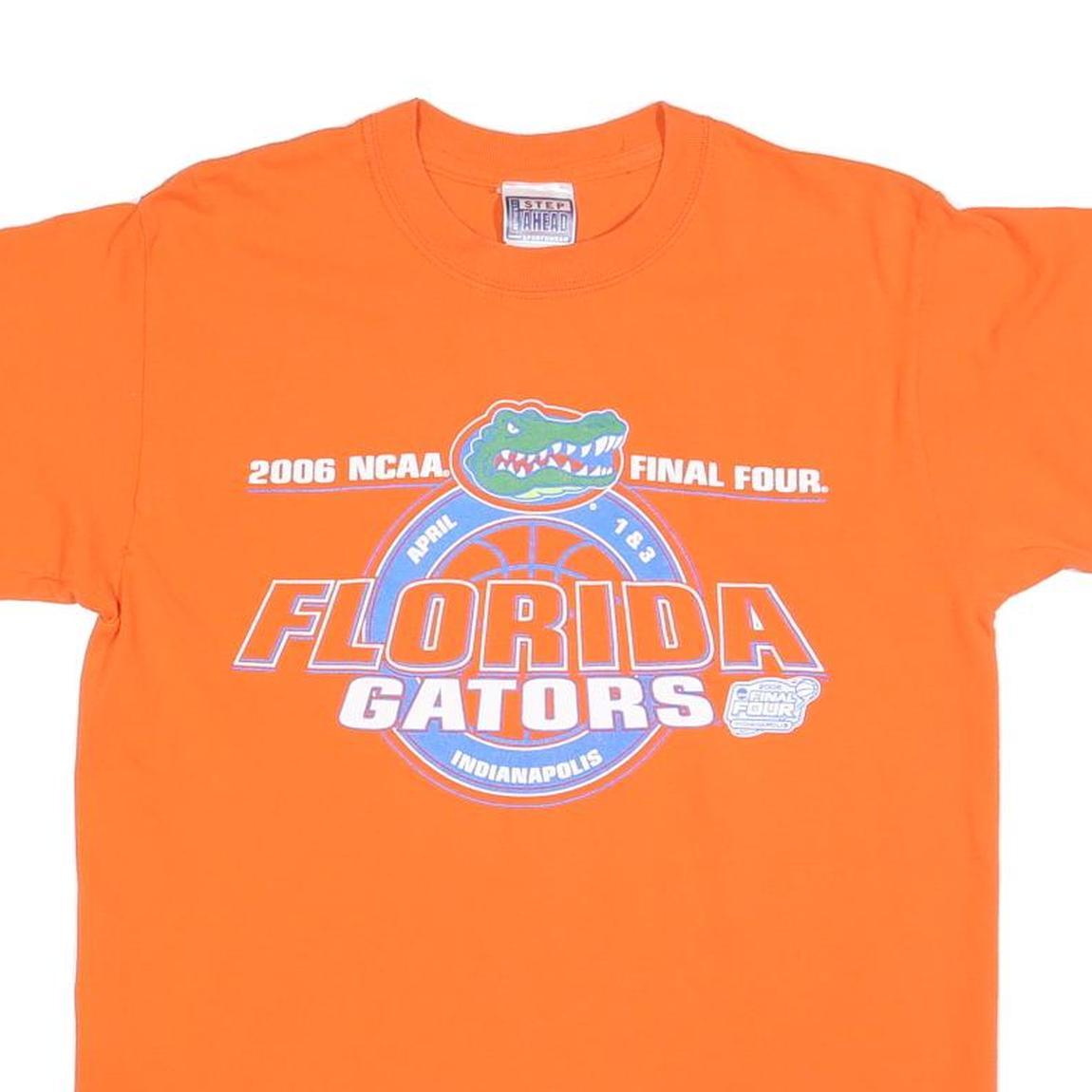STEP AHEAD Mens Orange Florida Gators Graphic T-Shirt M Short Sleeve Crew Neck