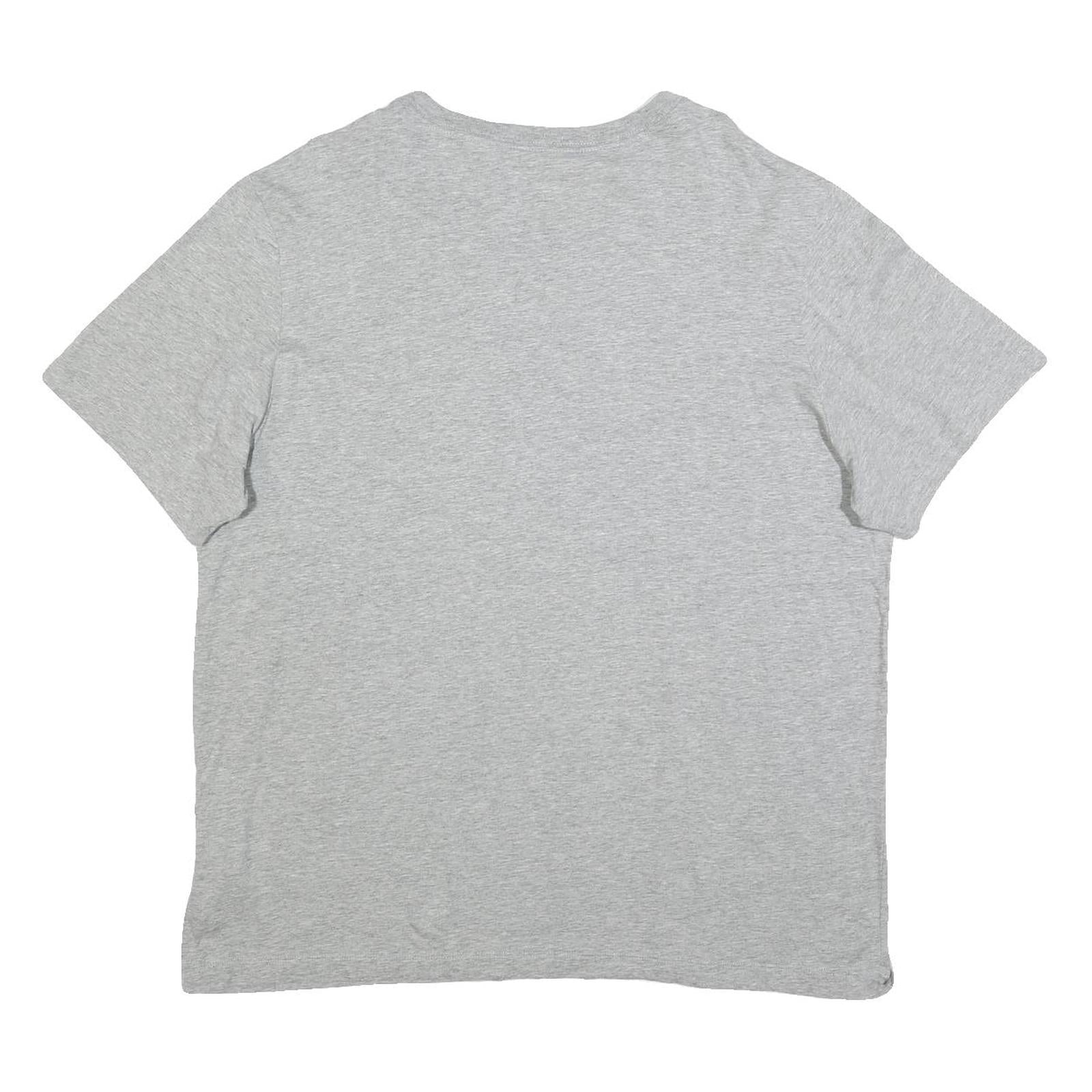 NIKE Mens Grey Crew Neck Cotton Blend T-Shirt XL Short Sleeve Large Swoosh