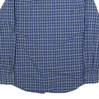 NAUTICA Mens Blue Checked Shirt M Cotton Blend Casual Long Sleeve Button