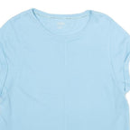 CALVIN KLEIN PERFORMANCE Womens Blue Round Neck XL Cotton Blend Sweatshirt Short