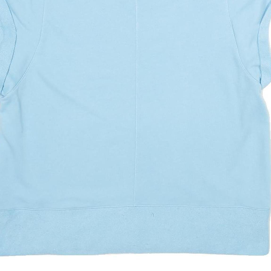 CALVIN KLEIN PERFORMANCE Womens Blue Round Neck XL Cotton Blend Sweatshirt Short