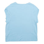 CALVIN KLEIN PERFORMANCE Womens Blue Round Neck XL Cotton Blend Sweatshirt Short