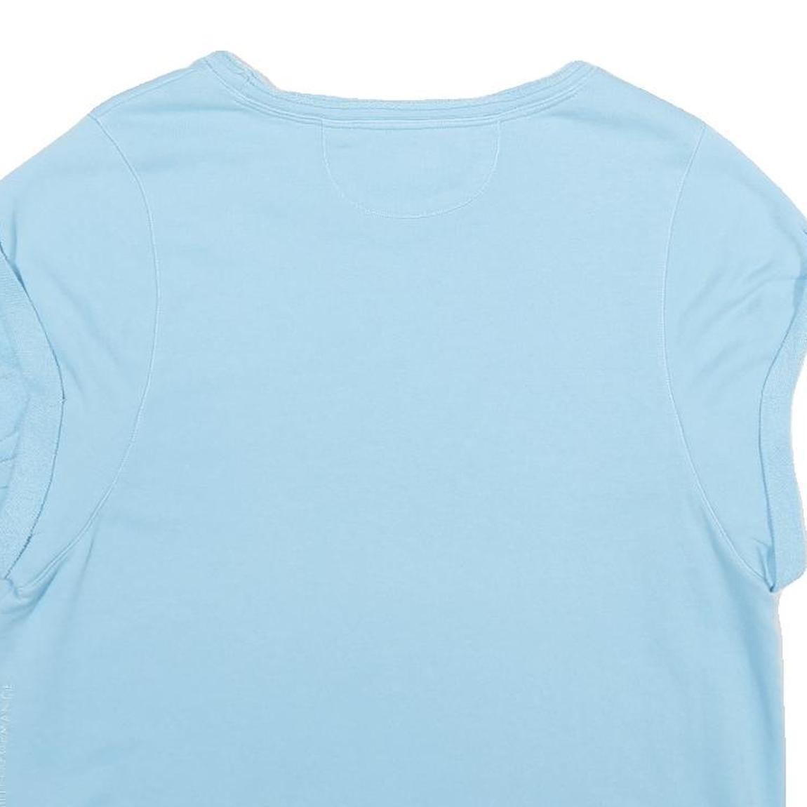 CALVIN KLEIN PERFORMANCE Womens Blue Round Neck XL Cotton Blend Sweatshirt Short