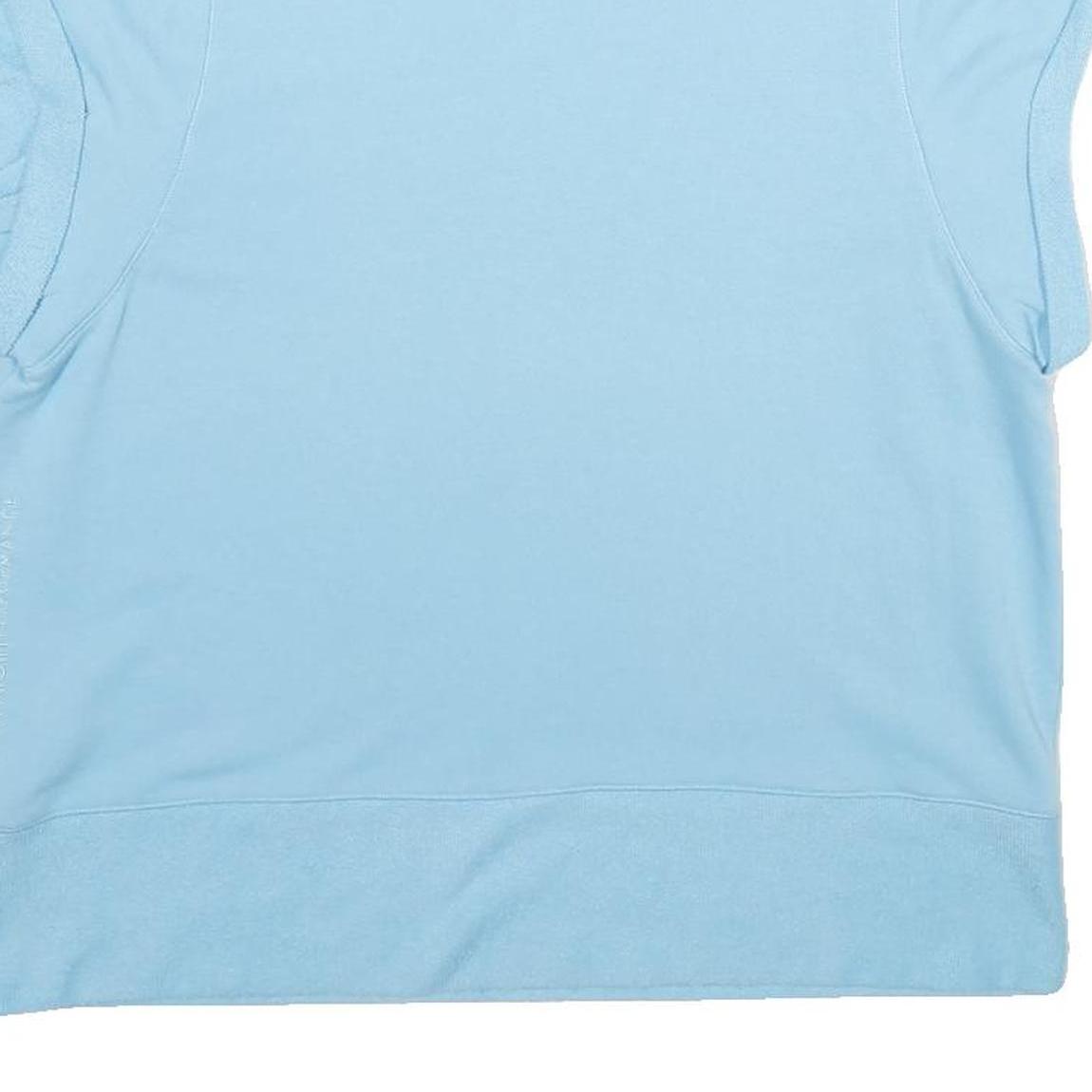 CALVIN KLEIN PERFORMANCE Womens Blue Round Neck XL Cotton Blend Sweatshirt Short