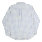 TOMMY HILFIGER Mens Blue & White Check Shirt L Classic Button-Down Long Sleeve