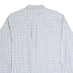 TOMMY HILFIGER Mens Blue & White Check Shirt L Classic Button-Down Long Sleeve