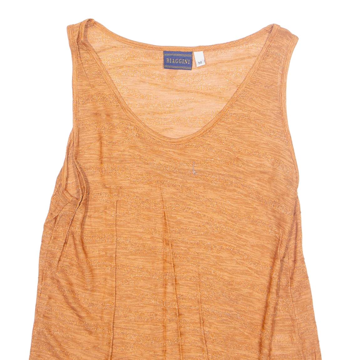 BIAGGINI Womens Vest Orange Sleeveless Viscose M