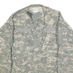 TULLAHOMA INDUSTRIES Mens Grey Camouflage Military Jacket M Cotton Blend Zip