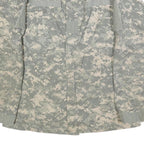 TULLAHOMA INDUSTRIES Mens Grey Camouflage Military Jacket M Cotton Blend Zip