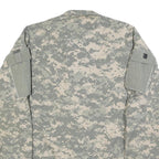 TULLAHOMA INDUSTRIES Mens Grey Camouflage Military Jacket M Cotton Blend Zip