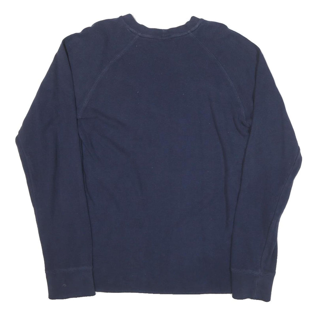 NIKE Mens Blue XL Long Sleeve Crew Neck Cotton Blend T-Shirt Casual Classic