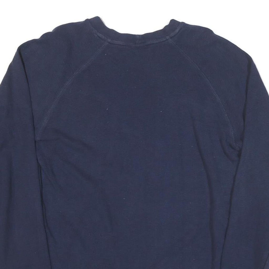 NIKE Mens Blue XL Long Sleeve Crew Neck Cotton Blend T-Shirt Casual Classic