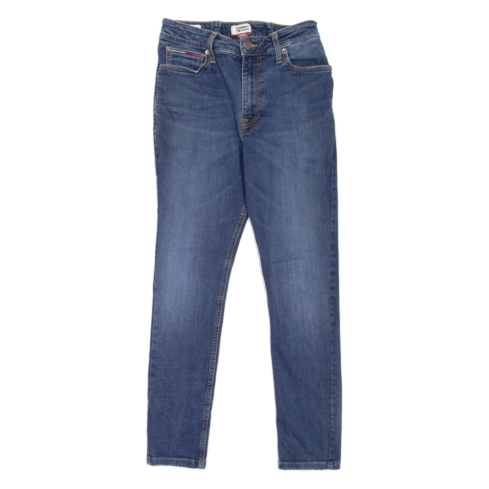 TOMMY JEANS Simon Mens Jeans Blue Slim Skinny Stone Wash W26 L27