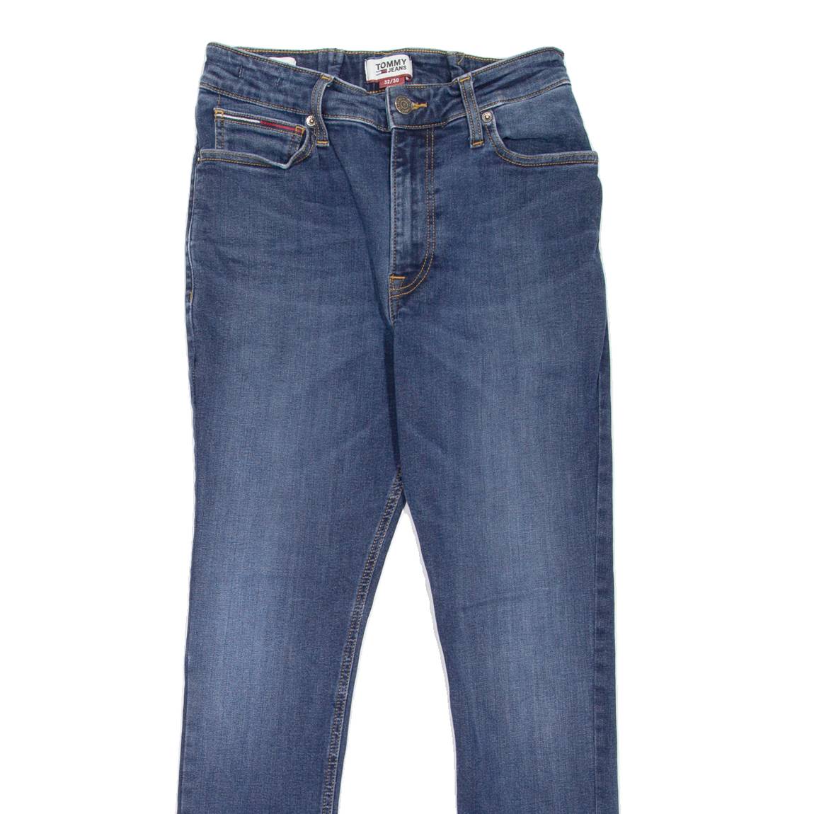 TOMMY JEANS Simon Mens Jeans Blue Slim Skinny Stone Wash W26 L27