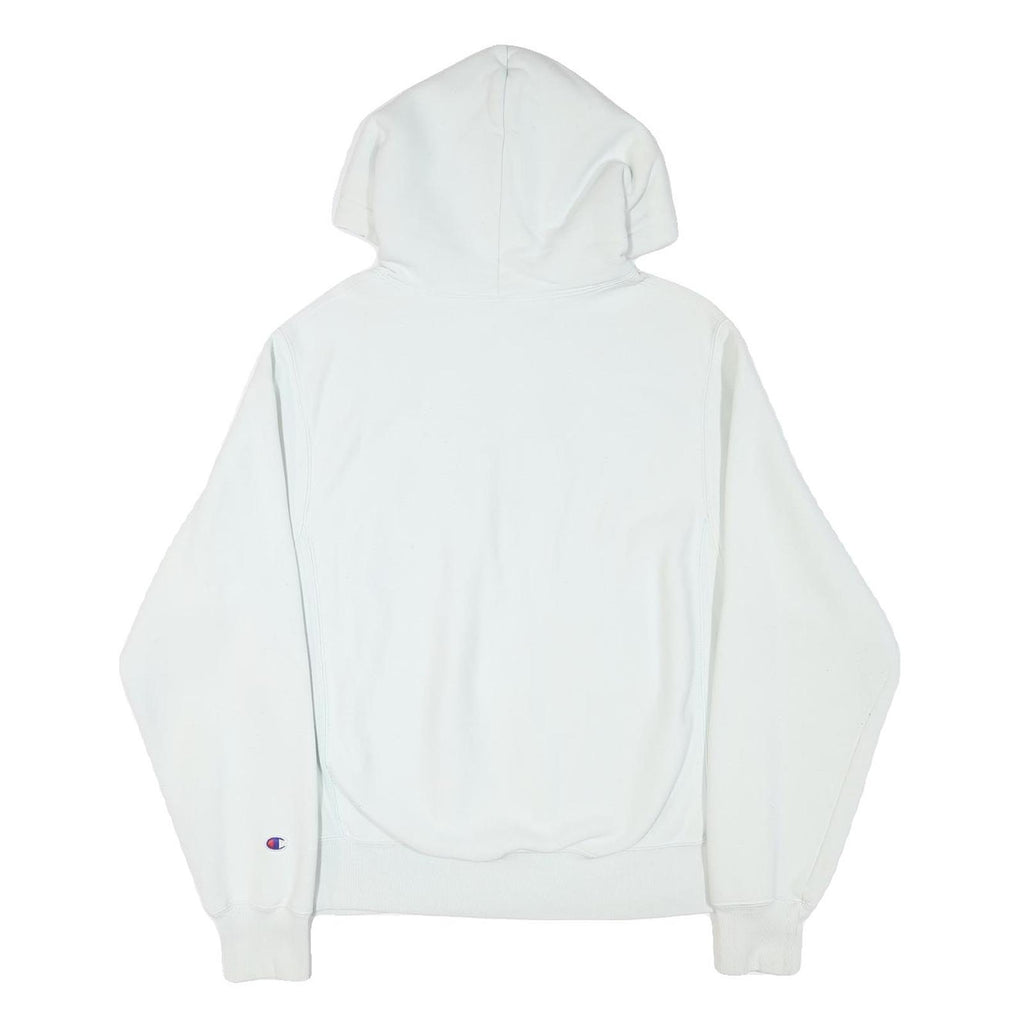 CHAMPION Mens White Pullover Hoodie S Cotton Blend Casual Sportswear