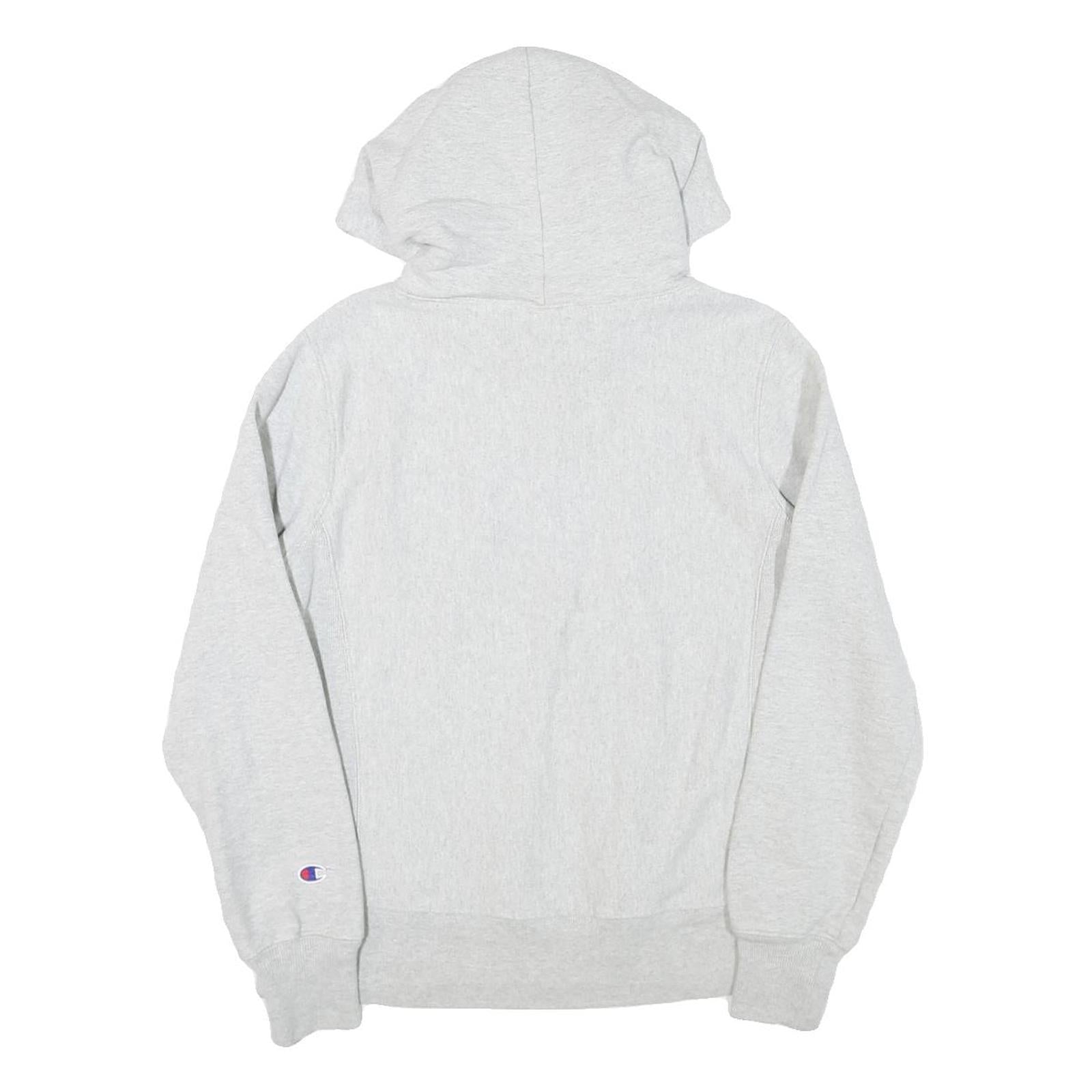 CHAMPION REVERSE WEAVE Womens Grey Pullover Hoodie L Embroidered Logo Cotton