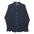 HILFIGER DENIM Mens Blue & Black Check Shirt M Button-Down Collar Long Sleeve