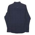 HILFIGER DENIM Mens Blue & Black Check Shirt M Button-Down Collar Long Sleeve