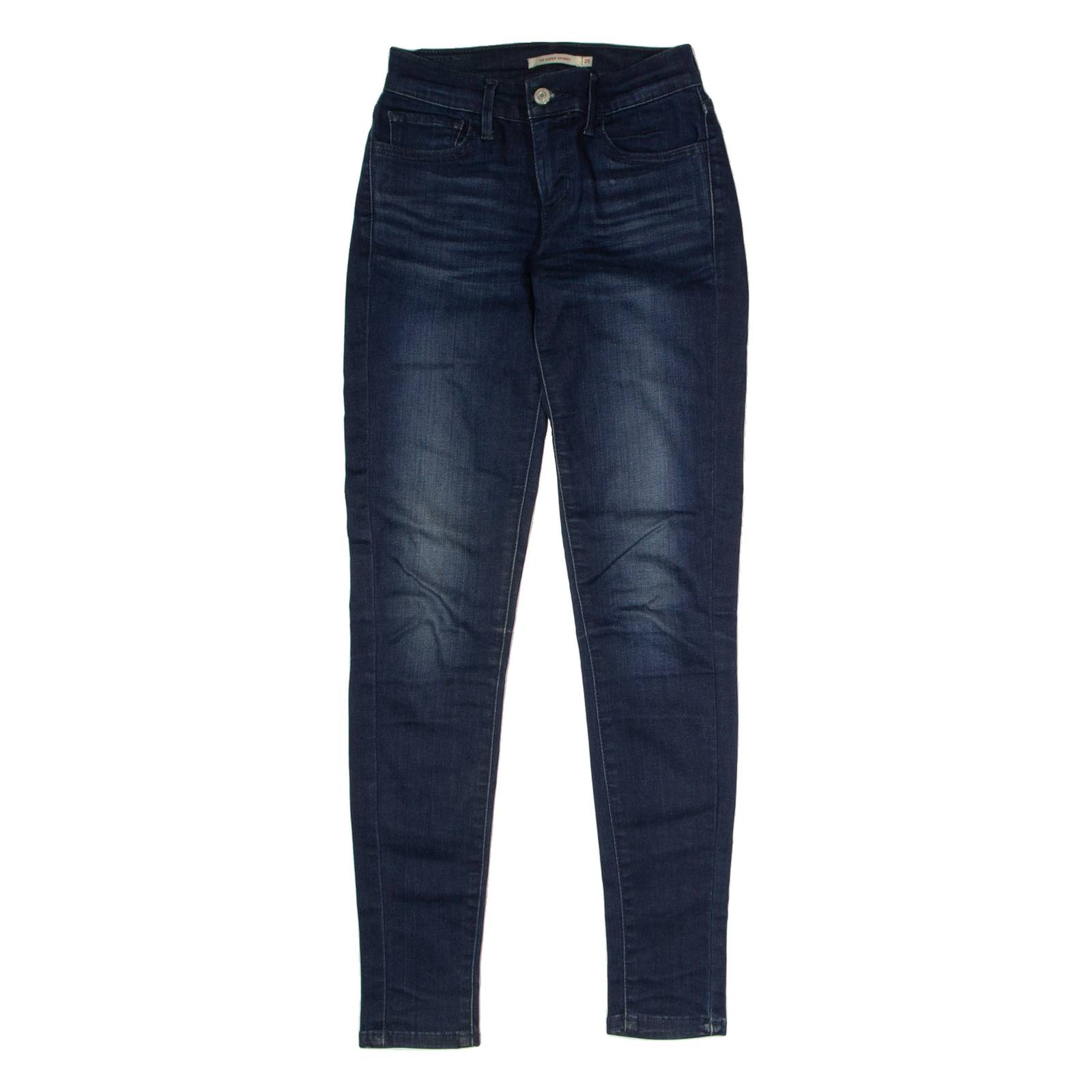 LEVI'S 710 Super Womens Jeans Blue Regular Skinny Stone Wash W25 L30