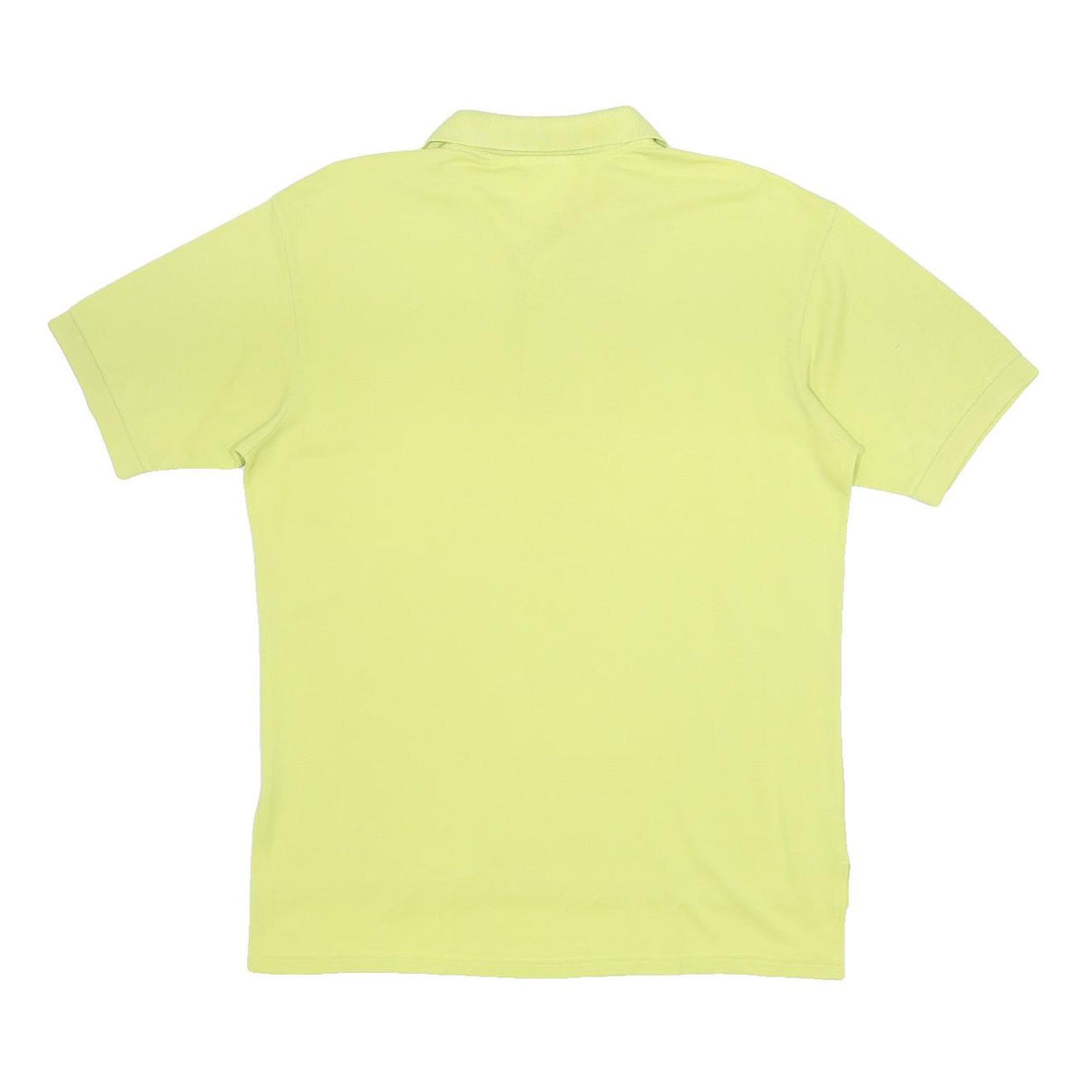 ADIDAS Mens Yellow Polo Shirt L Cotton Blend Short Sleeve Plain Basic