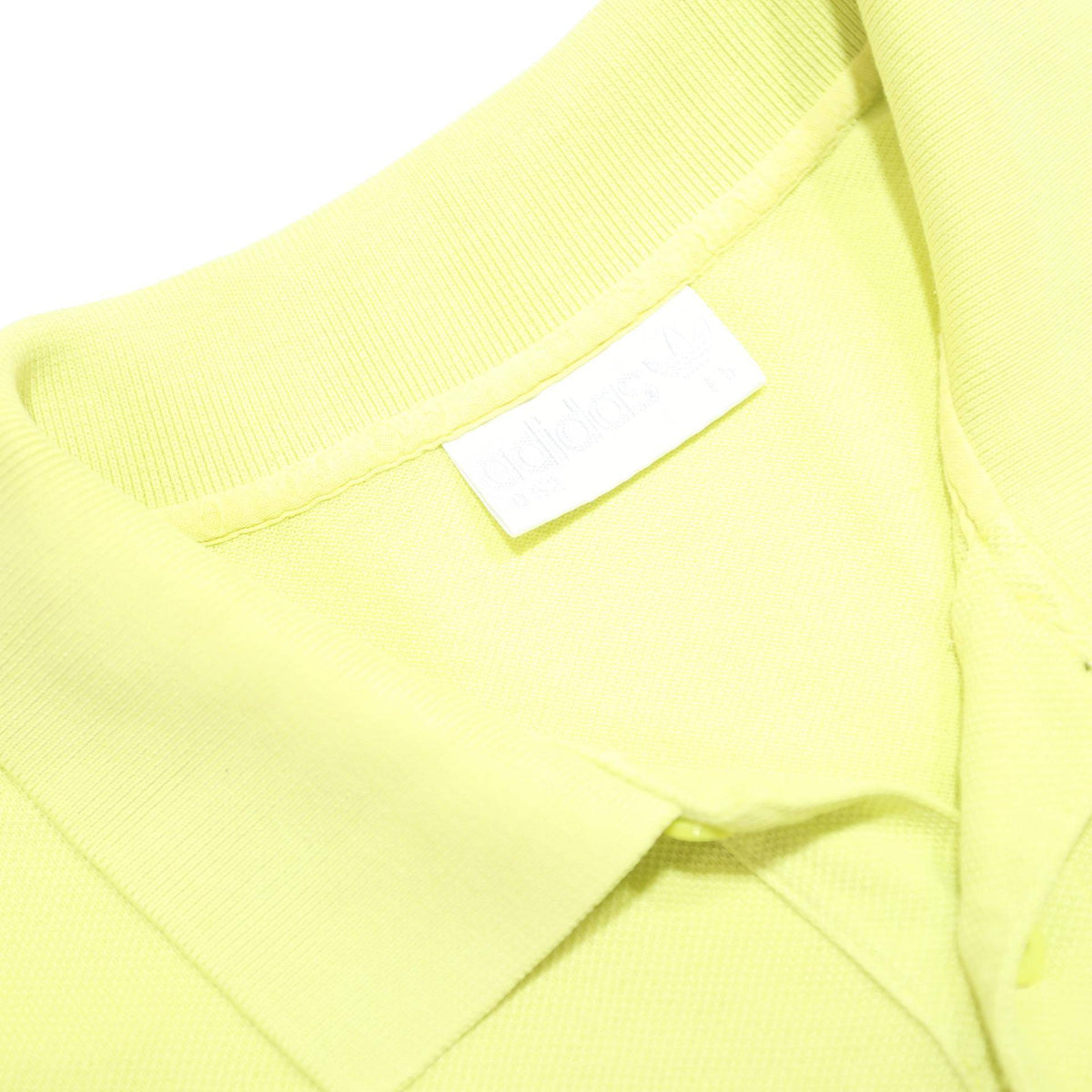 ADIDAS Mens Yellow Polo Shirt L Cotton Blend Short Sleeve Plain Basic