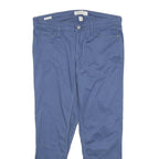 CALVIN KLEIN JEANS Womens Slim Blue Trousers W32 L27 Cotton Blend Zip Casual